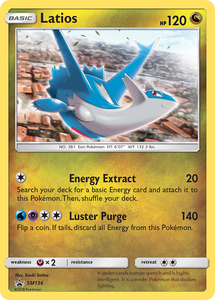 Latios SM136 Promo card from SM Black Star Promos