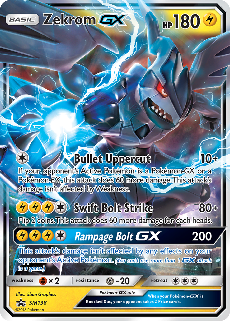 Zekrom-GX SM138 Promo card from SM Black Star Promos