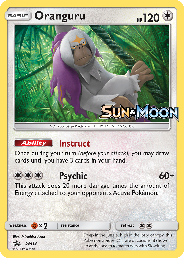 Oranguru SM13 Promo card from SM Black Star Promos