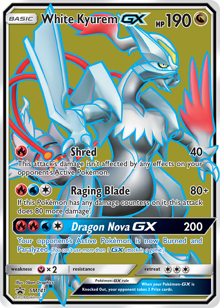 White Kyurem-GX SM141 Promo card from SM Black Star Promos