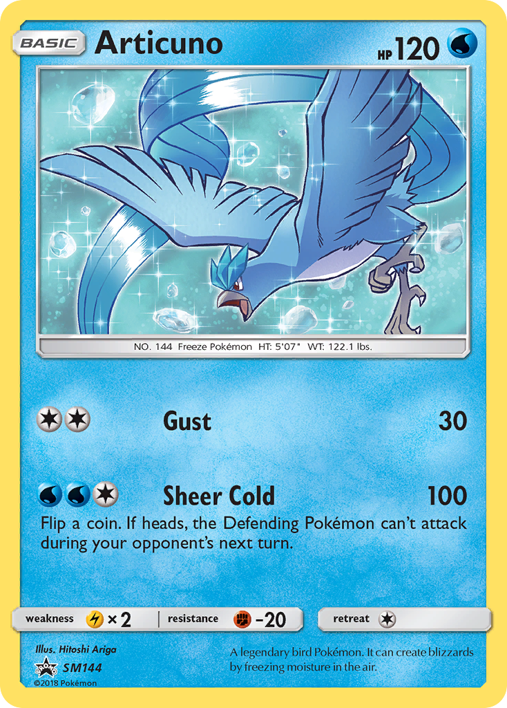 Articuno SM144 Promo card from SM Black Star Promos
