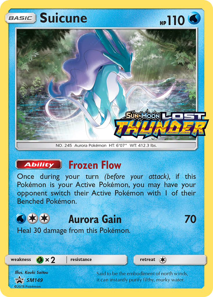 Suicune SM149 Promo card from SM Black Star Promos