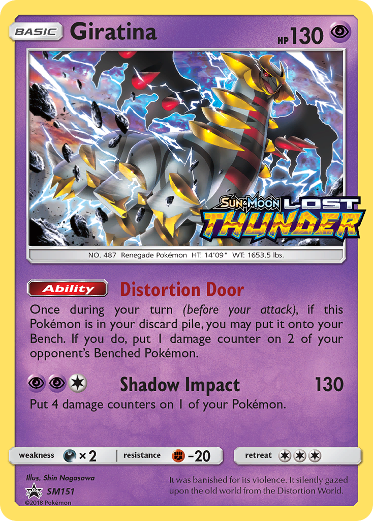 Giratina SM151 Promo card from SM Black Star Promos