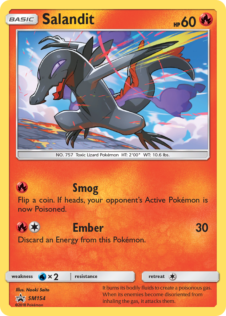 Salandit SM154 Promo card from SM Black Star Promos