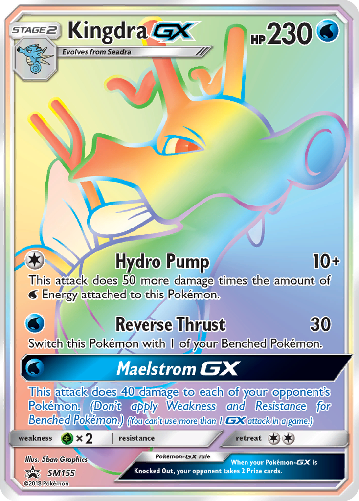 Kingdra-GX SM155 Promo card from SM Black Star Promos
