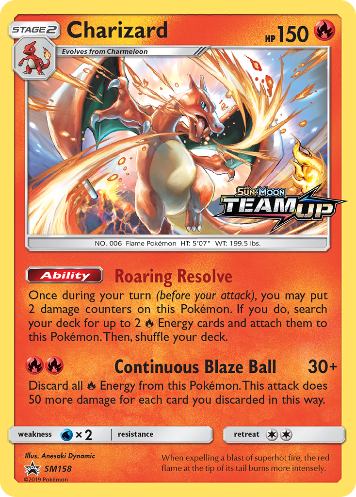 Charizard SM158 Promo card from SM Black Star Promos