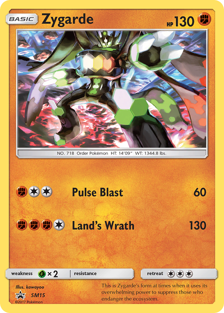 Zygarde SM15/248 Promo card from SM Black Star Promos