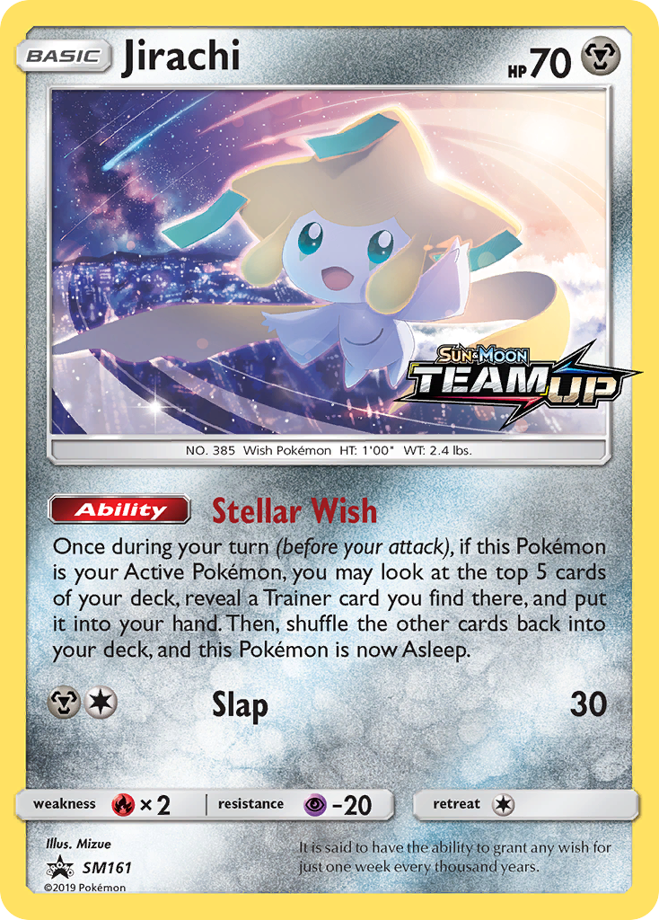 Jirachi SM161 Promo card from SM Black Star Promos