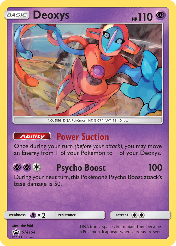 Deoxys SM164 Promo card from SM Black Star Promos