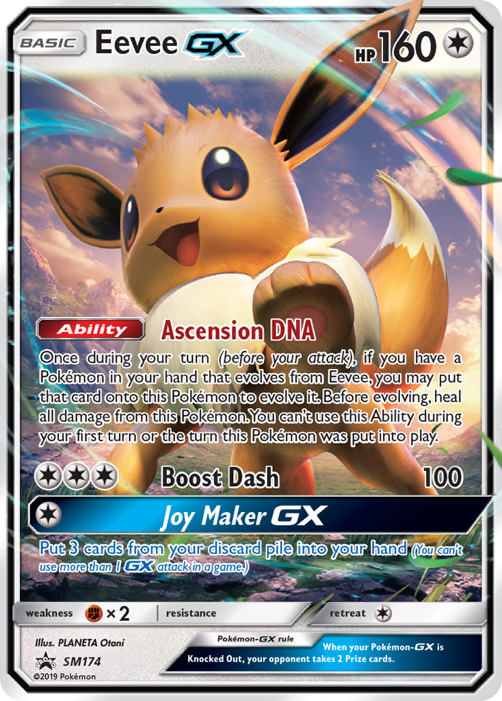 Eevee-GX SM174 Promo card from SM Black Star Promos