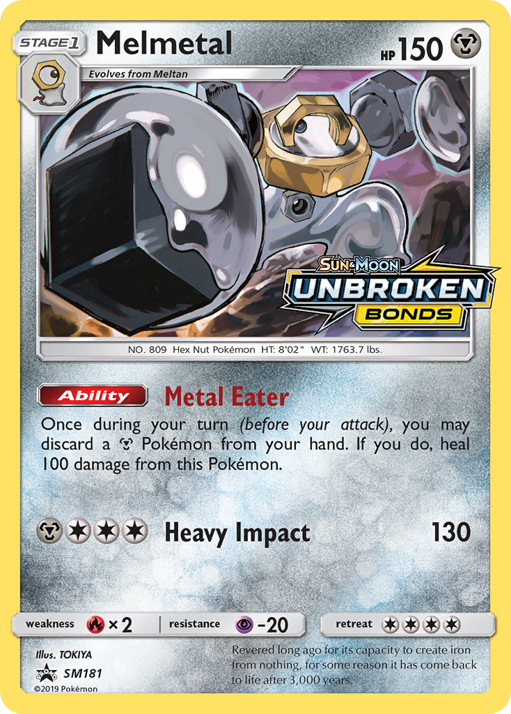 Melmetal SM181 Promo card from SM Black Star Promos