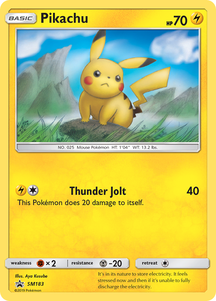 Pikachu SM183/248 Promo card from SM Black Star Promos