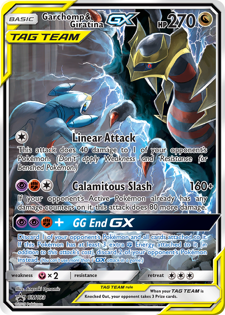 Garchomp & Giratina-GX SM193/248 Promo card from SM Black Star Promos