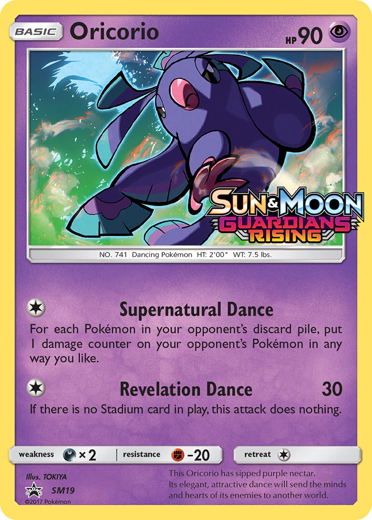 Oricorio SM19 Promo card from SM Black Star Promos