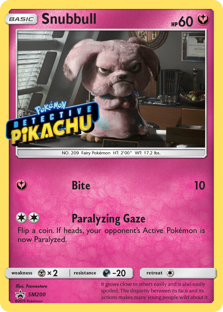 Snubbull SM200 Promo card from SM Black Star Promos