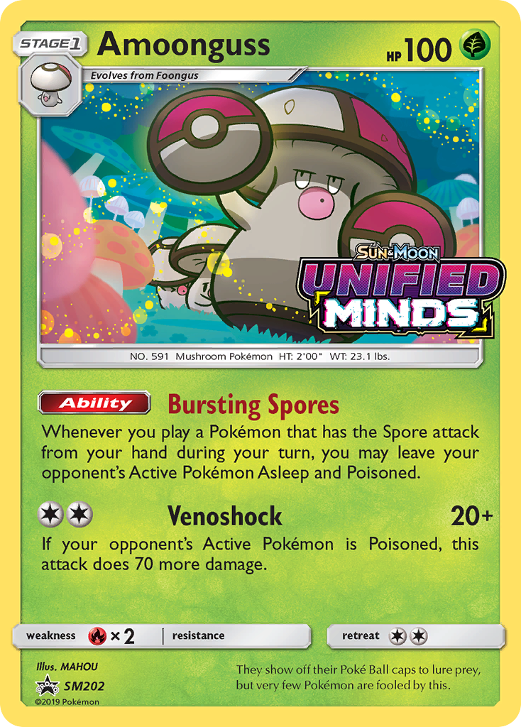 Amoonguss SM202 Promo card from SM Black Star Promos