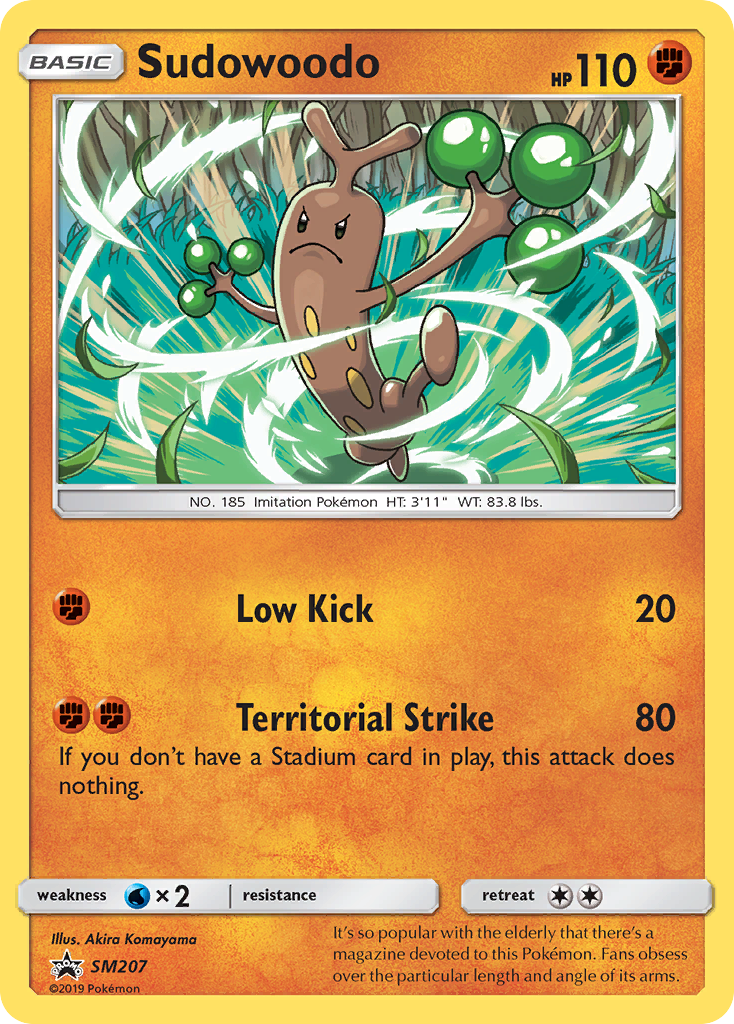 Sudowoodo SM207/248 Promo card from SM Black Star Promos