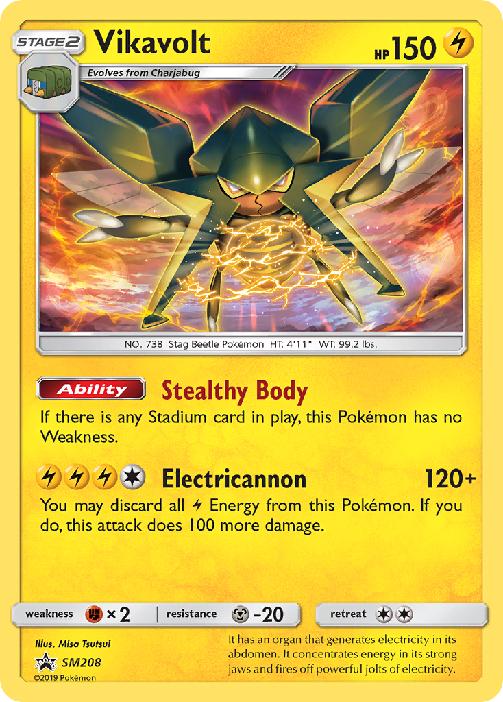 Vikavolt SM208 Promo card from SM Black Star Promos