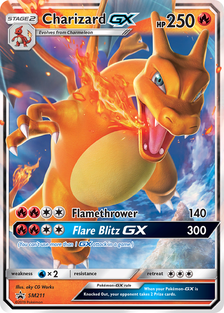 Charizard-GX SM211 Promo card from SM Black Star Promos