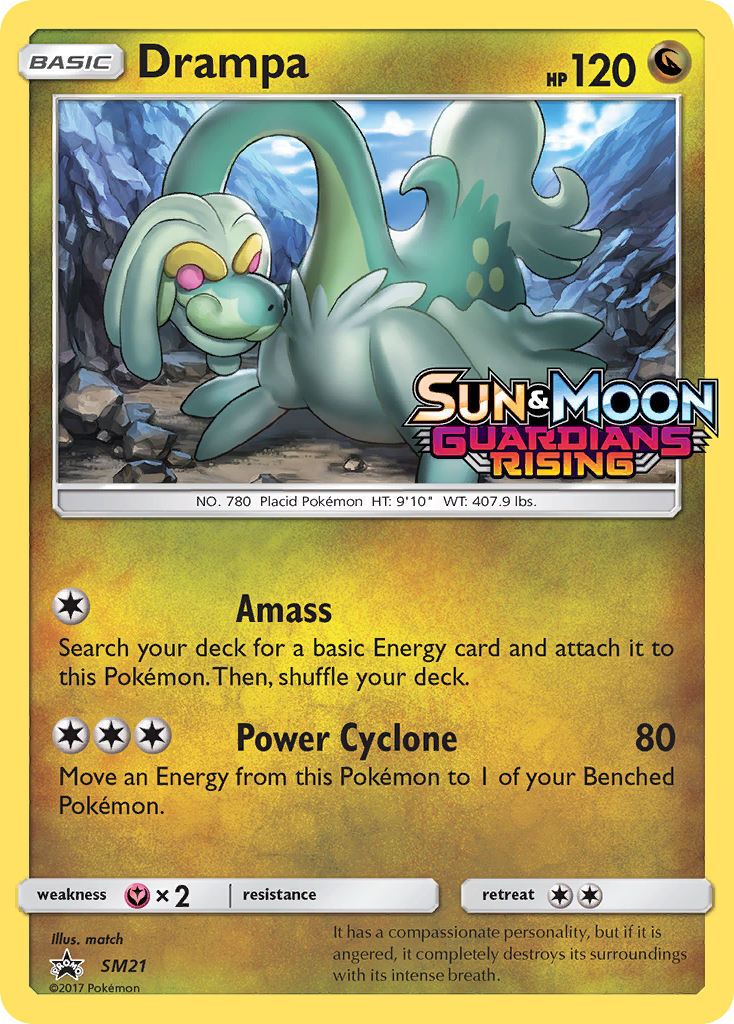 Drampa SM21 Promo card from SM Black Star Promos