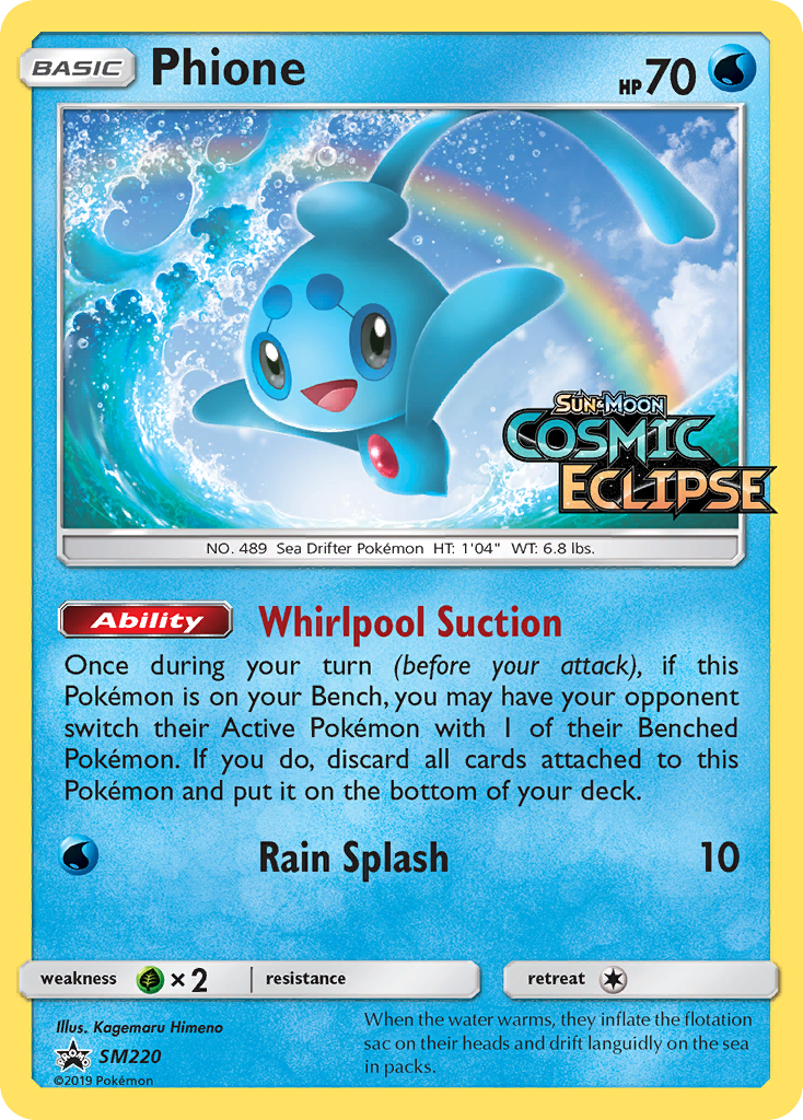 Phione SM220 Promo card from SM Black Star Promos