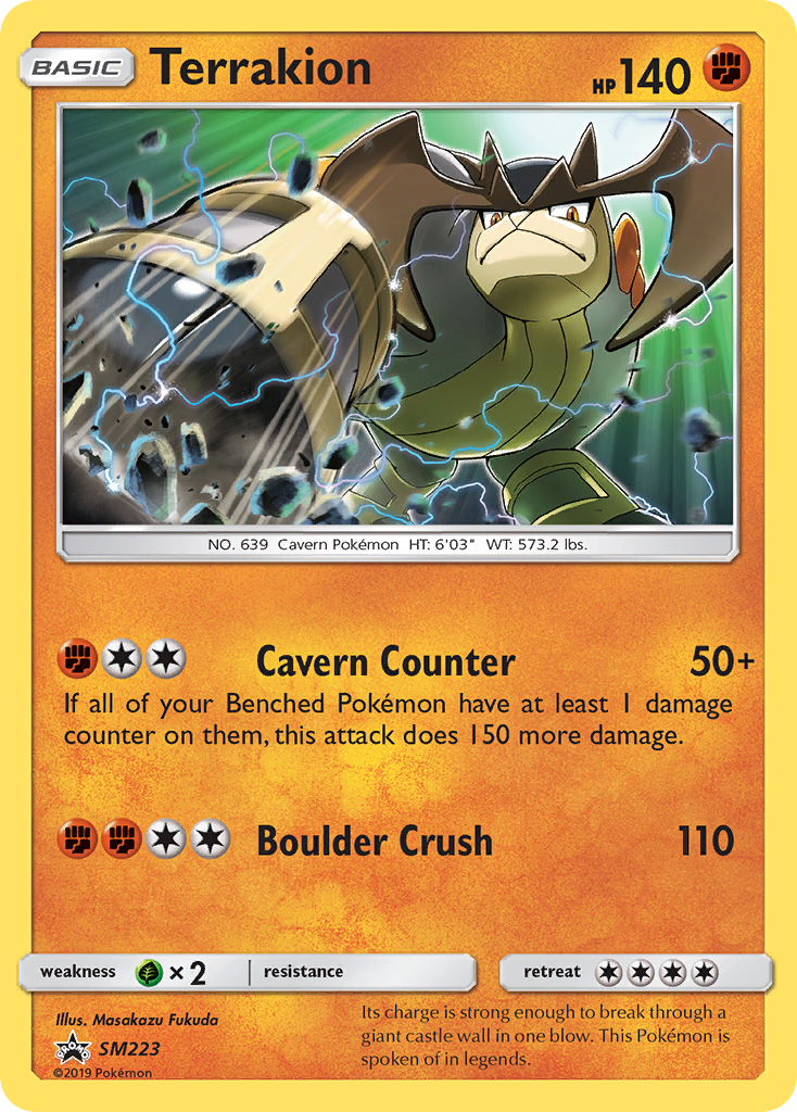 Terrakion SM223/248 Promo card from SM Black Star Promos