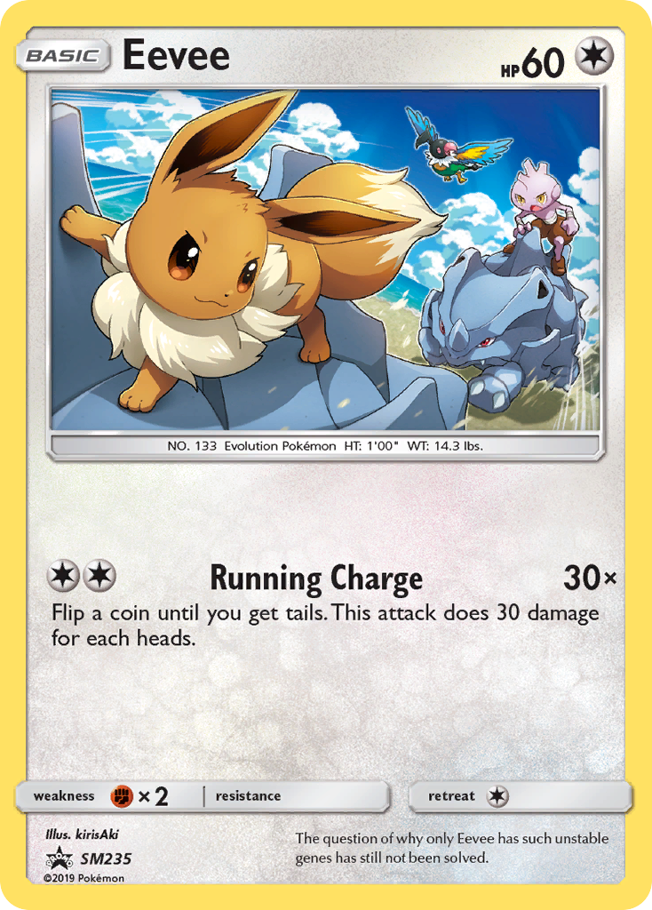 Eevee SM235 Promo card from SM Black Star Promos