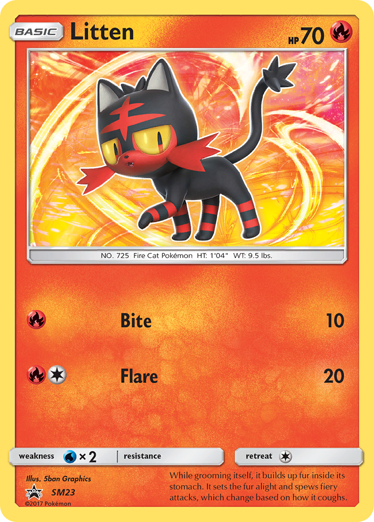 Litten SM23 Promo card from SM Black Star Promos