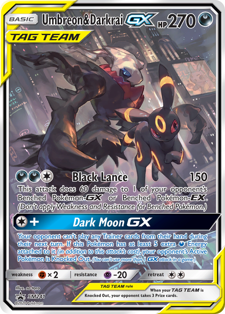 Umbreon & Darkrai-GX SM241/248 Promo card from SM Black Star Promos
