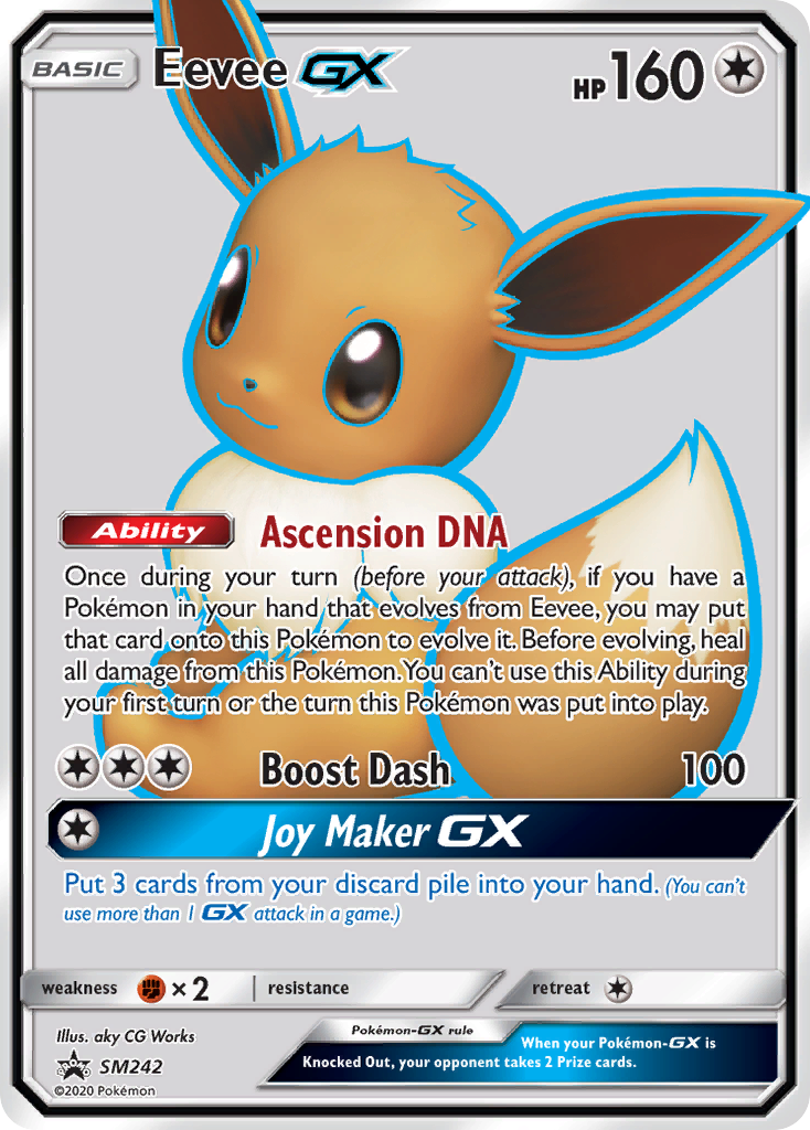 Eevee-GX SM242 Promo card from SM Black Star Promos