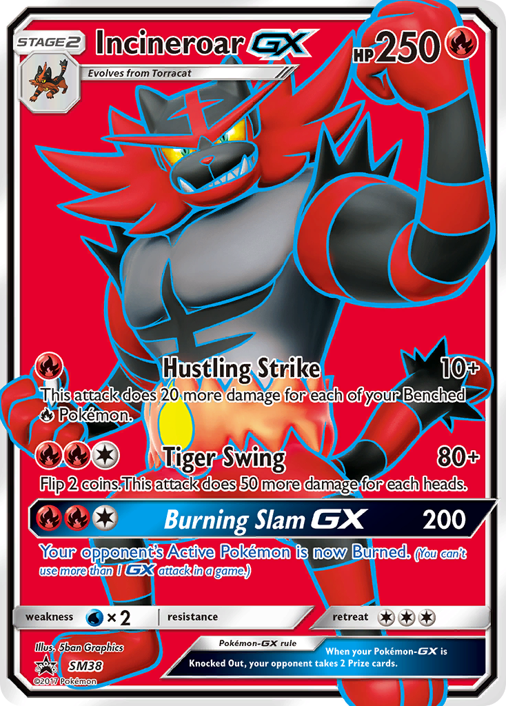 Incineroar-GX SM38 Promo card from SM Black Star Promos