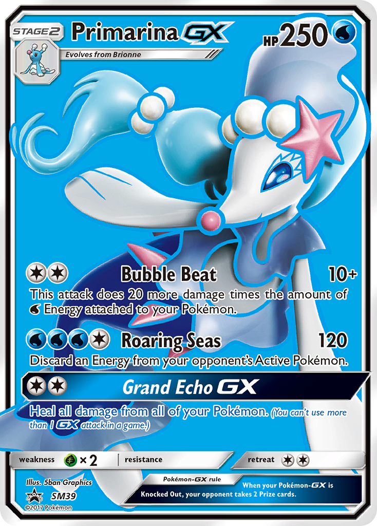 Primarina-GX SM39 Promo card from SM Black Star Promos