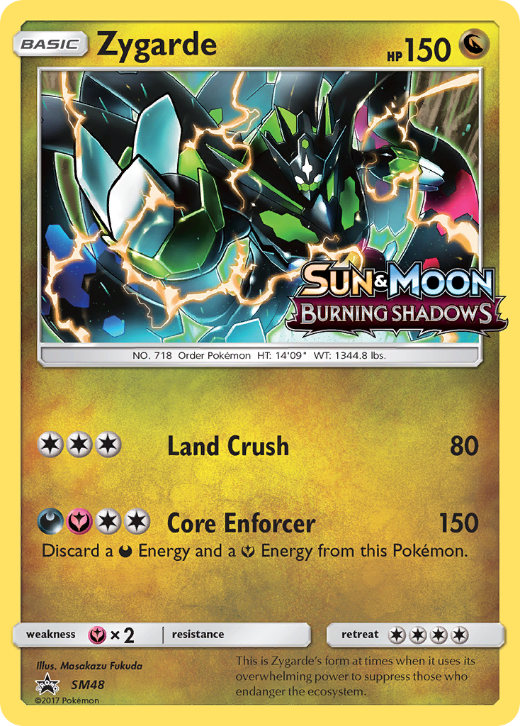 Zygarde SM48 Promo card from SM Black Star Promos