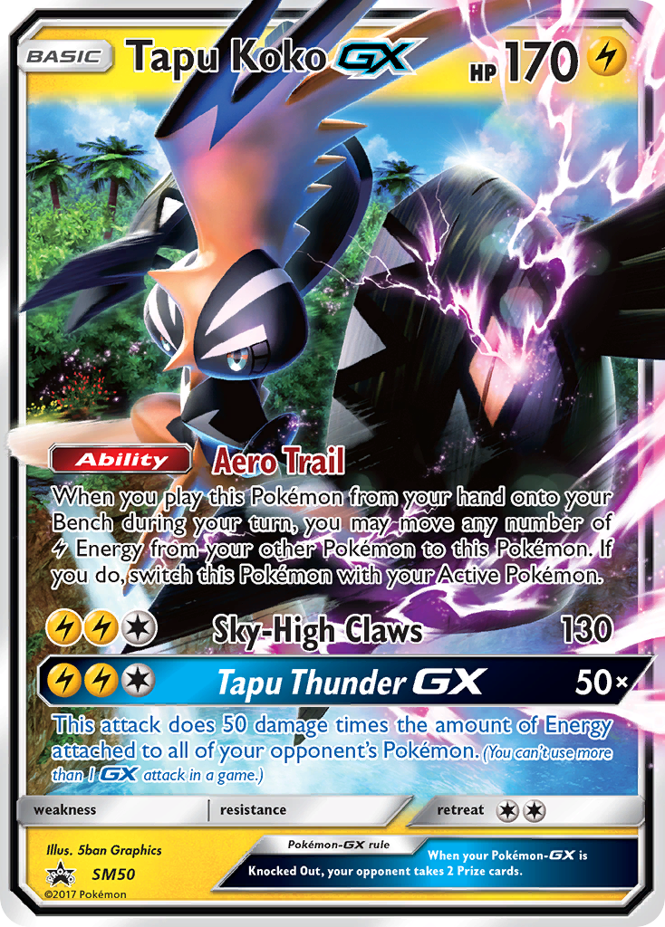 Tapu Koko-GX SM50 Promo card from SM Black Star Promos