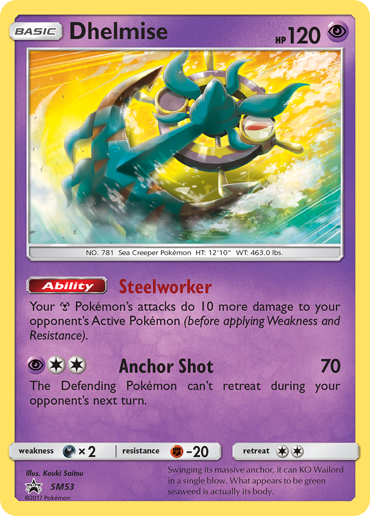 Dhelmise SM53 Promo card from SM Black Star Promos