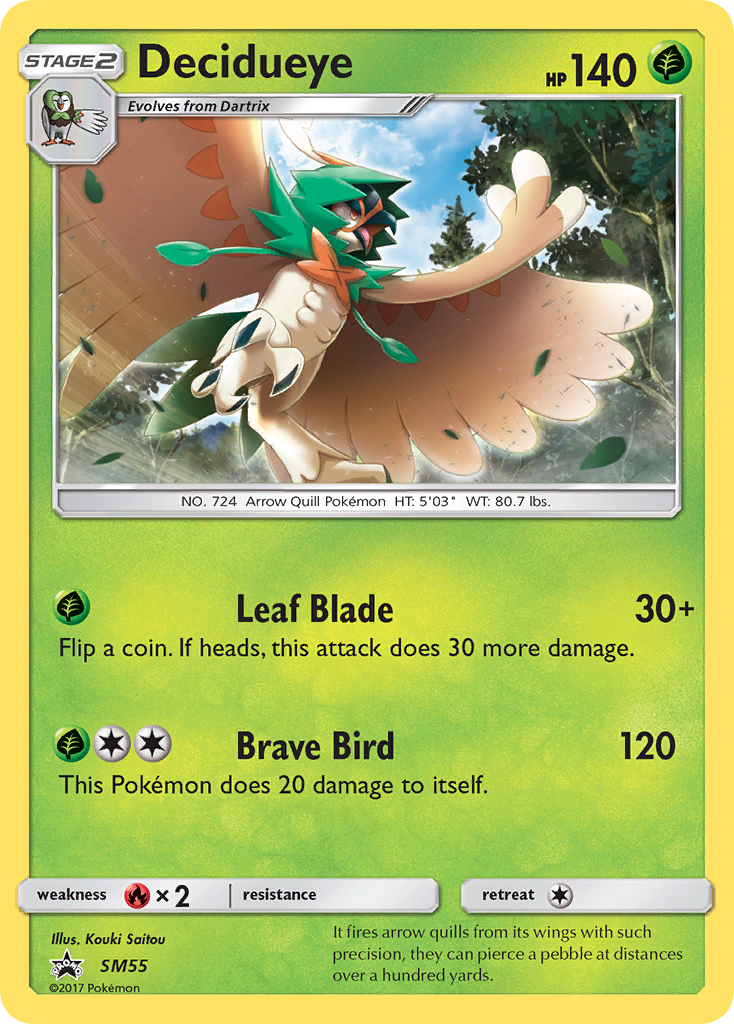 Decidueye SM55/248 Promo card from SM Black Star Promos