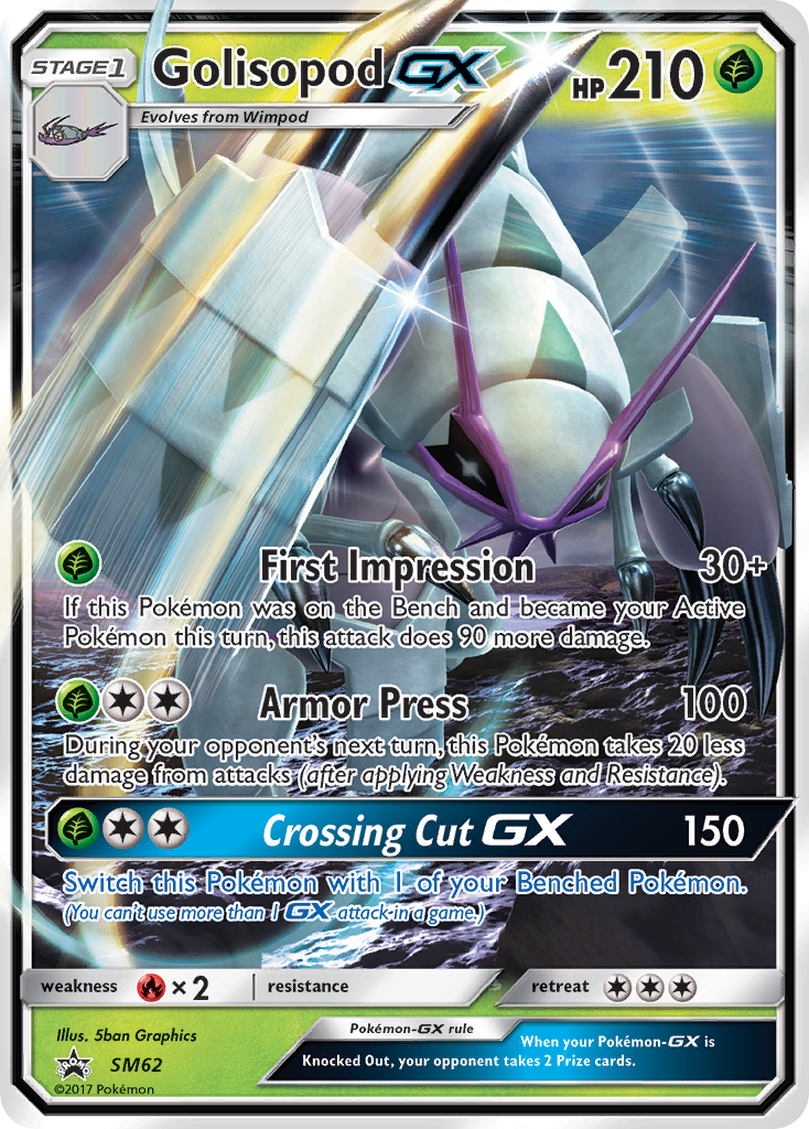 Golisopod-GX SM62 Promo card from SM Black Star Promos