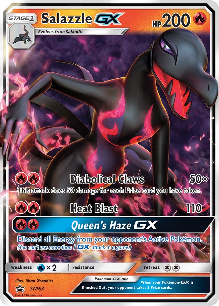 Salazzle-GX SM63 Promo card from SM Black Star Promos