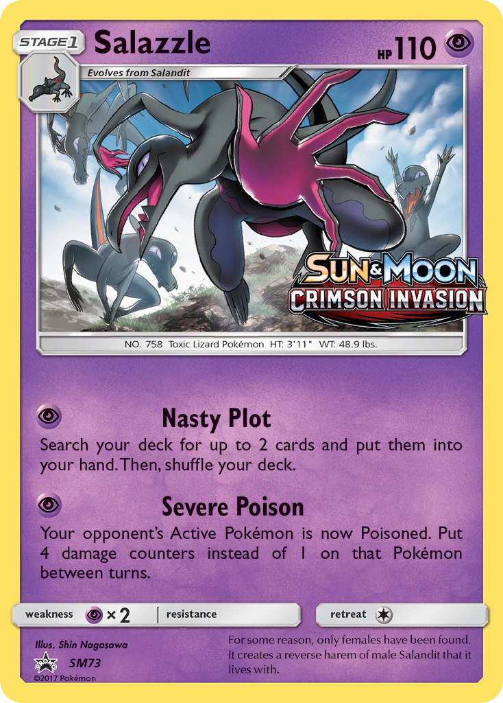 Salazzle SM73 Promo card from SM Black Star Promos