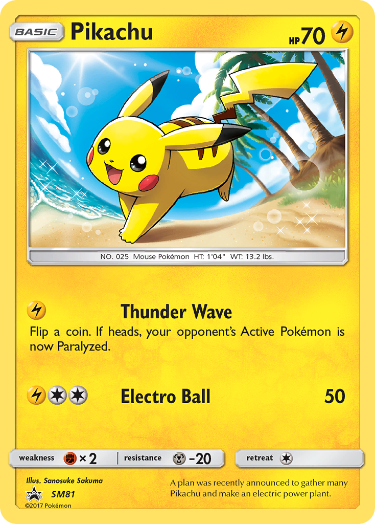 Pikachu SM81/248 Promo card from SM Black Star Promos