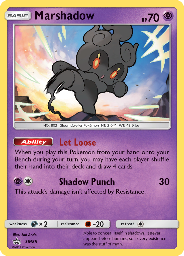 Marshadow SM85/248 Promo card from SM Black Star Promos