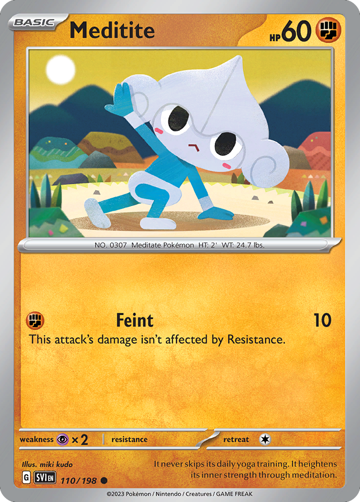 Meditite 110/198 Common card from Scarlet & Violet