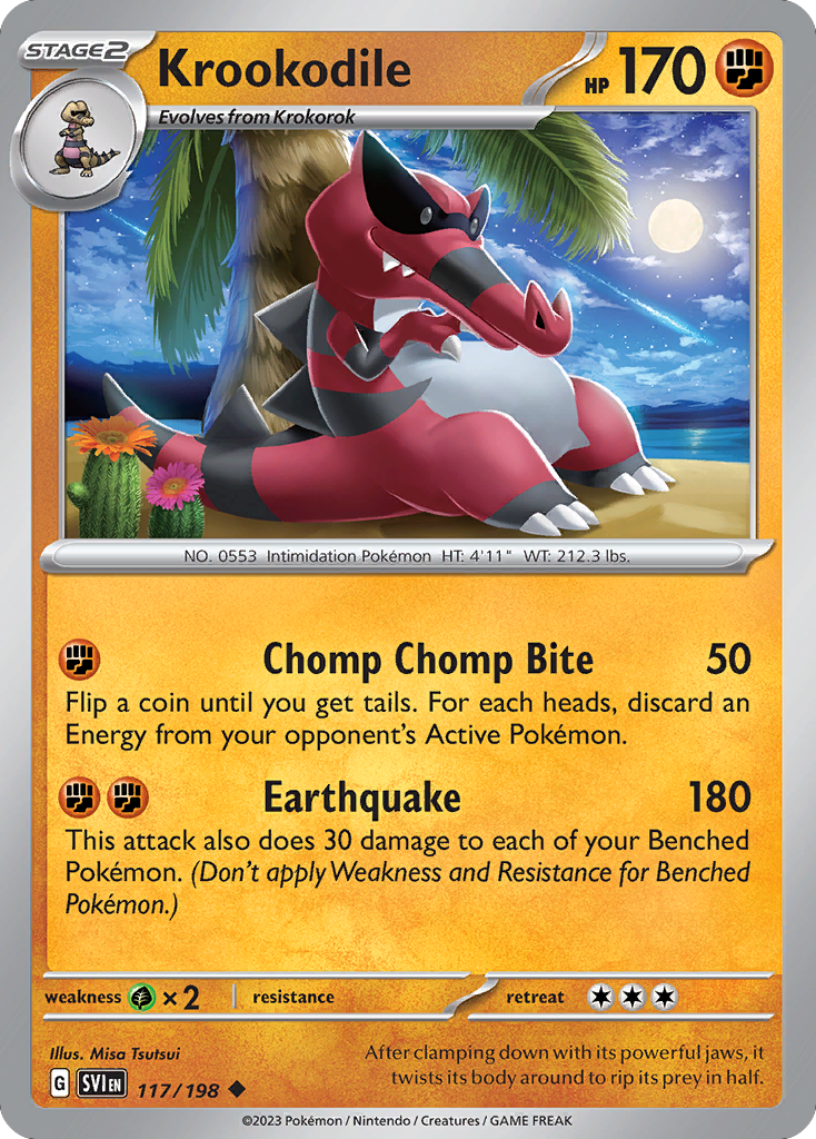 Krookodile 117/198 Uncommon card from Scarlet & Violet