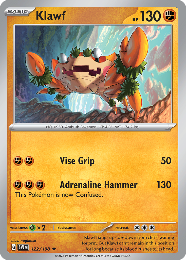 Klawf 122/198 Rare card from Scarlet & Violet