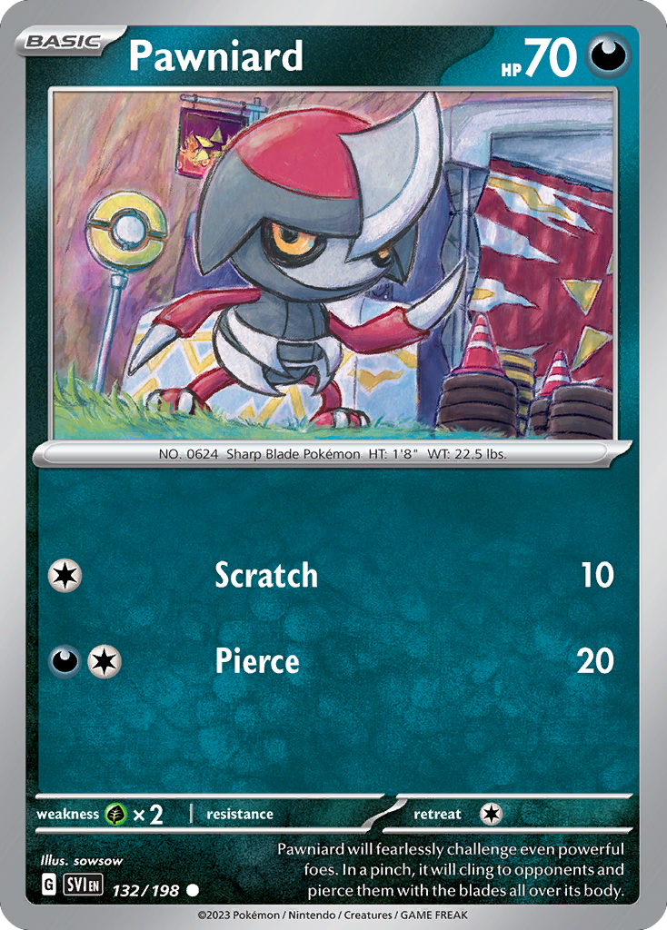 Pawniard 132/198 Common card from Scarlet & Violet