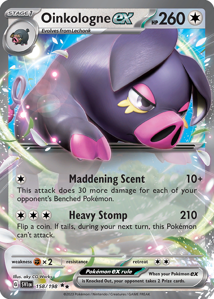Oinkologne ex 158/198 Double Rare card from Scarlet & Violet