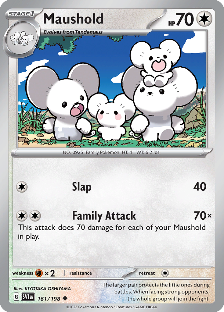 Maushold 161 Uncommon card from Scarlet & Violet
