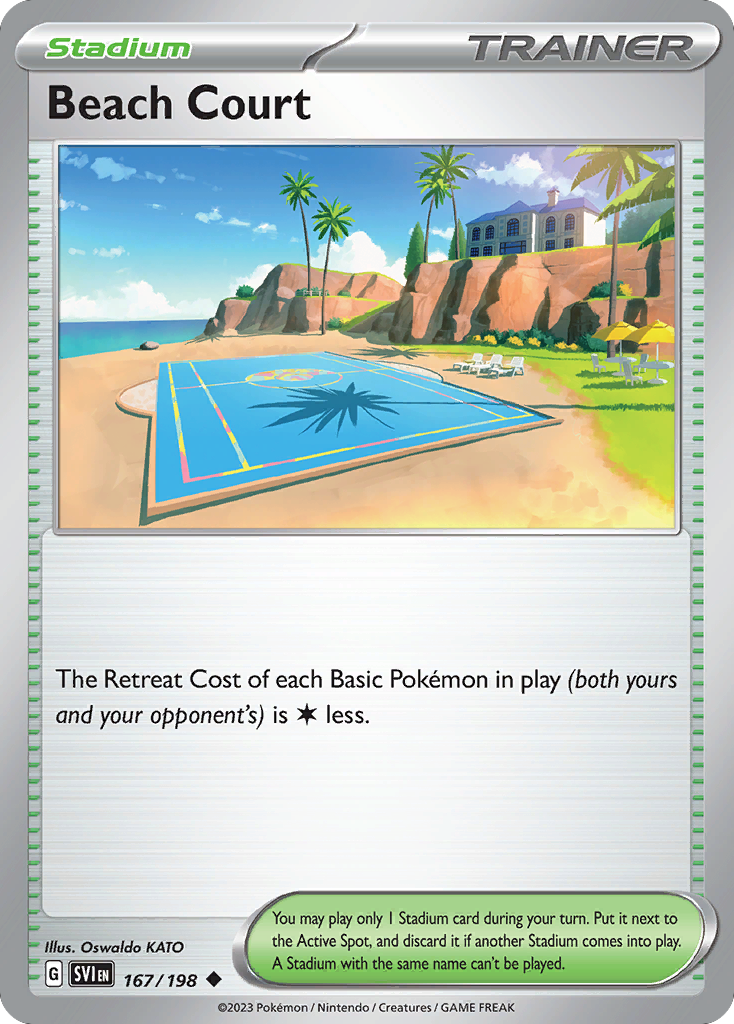 Beach Court 167 Uncommon card from Scarlet & Violet