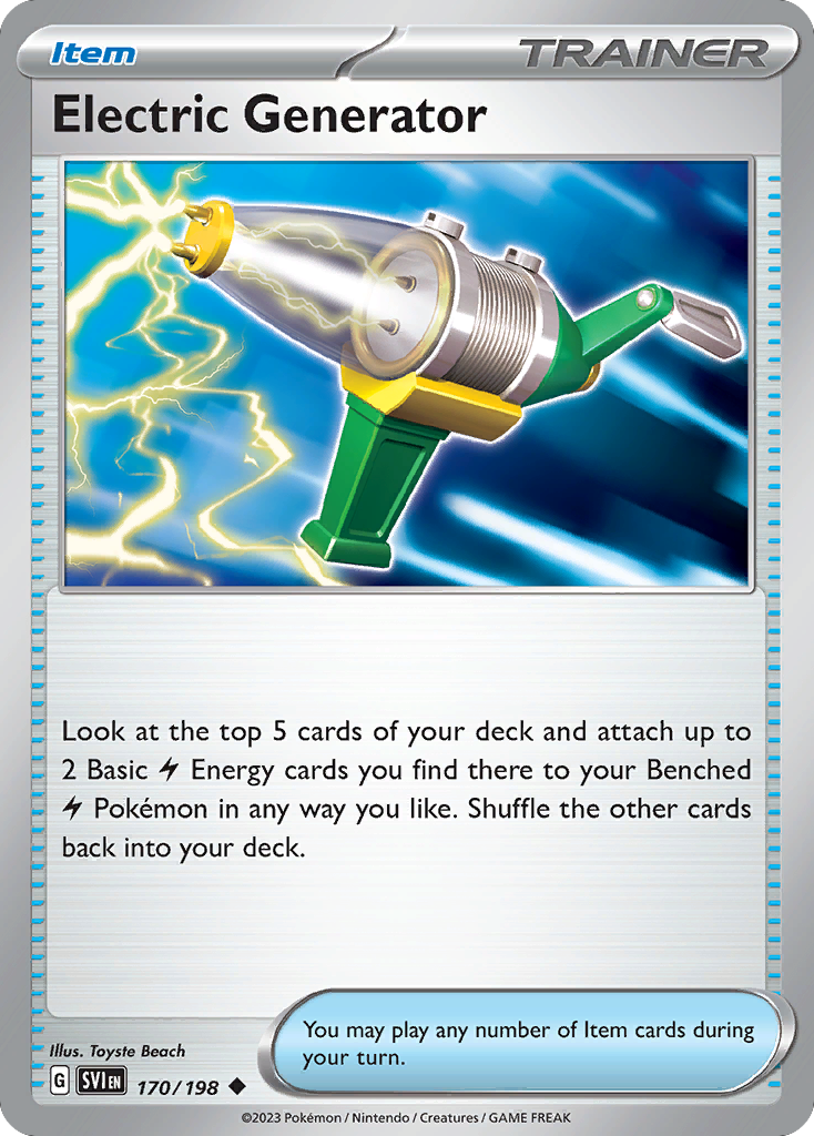 Electric Generator 170 Uncommon card from Scarlet & Violet