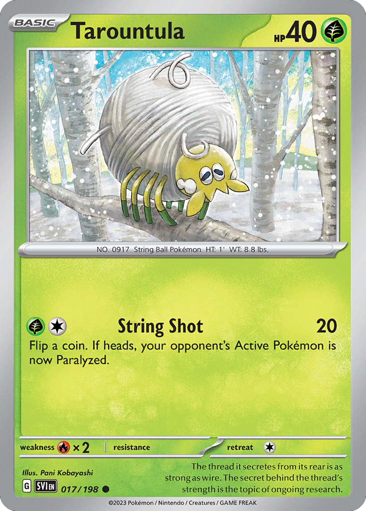 Tarountula 17 Common card from Scarlet & Violet